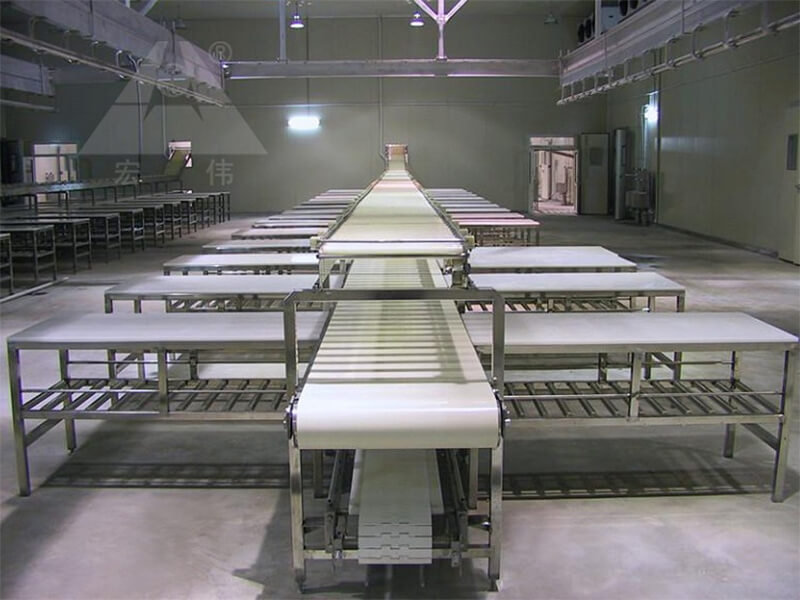 Transportador de corte de carne tipo correa para la línea de equipos de sacrificio de matadero de ganado bovino